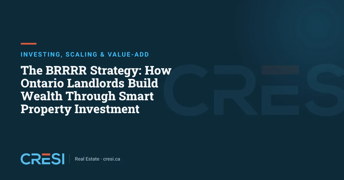 The BRRRR Strategy: How Ontario Landlords Build Wealth Through Smart Property Investment