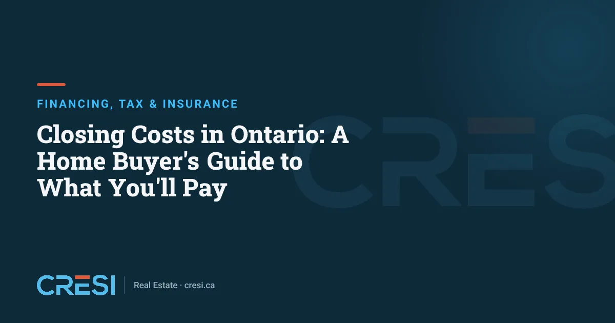 Closing Costs in Ontario: A Home Buyer's Guide to What You'll Pay