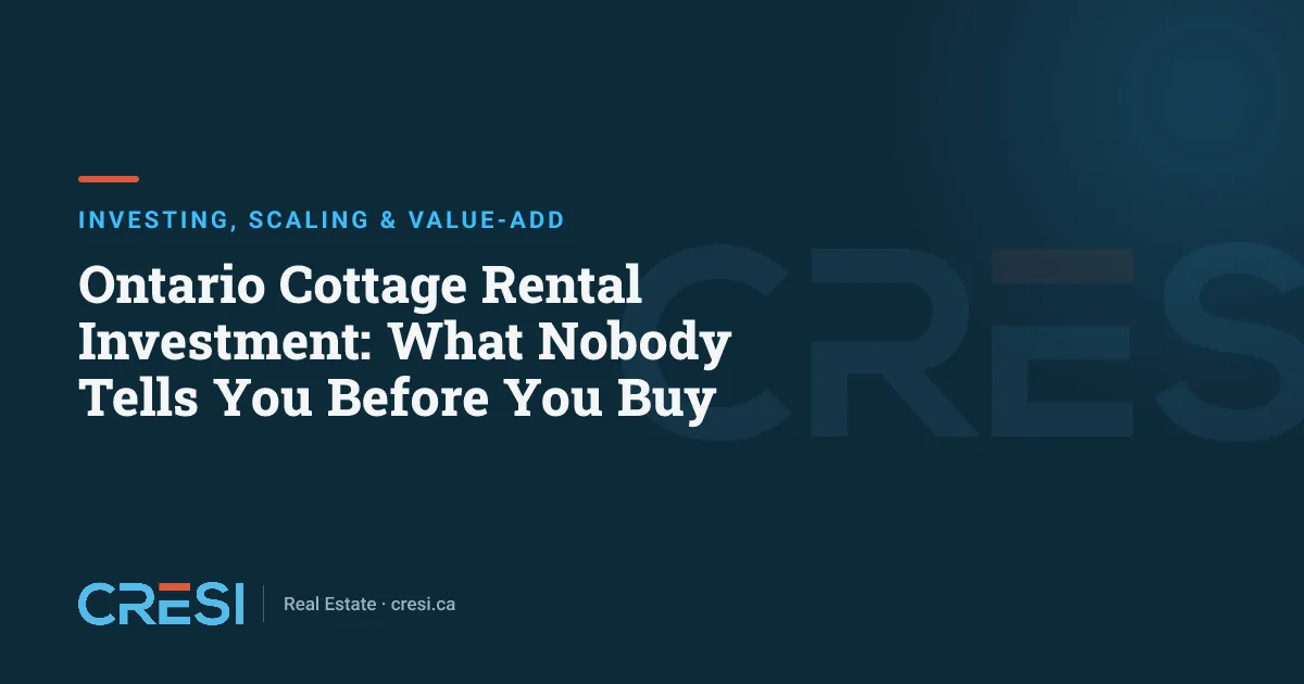 Ontario Cottage Rental Investment: What Nobody Tells You Before You Buy