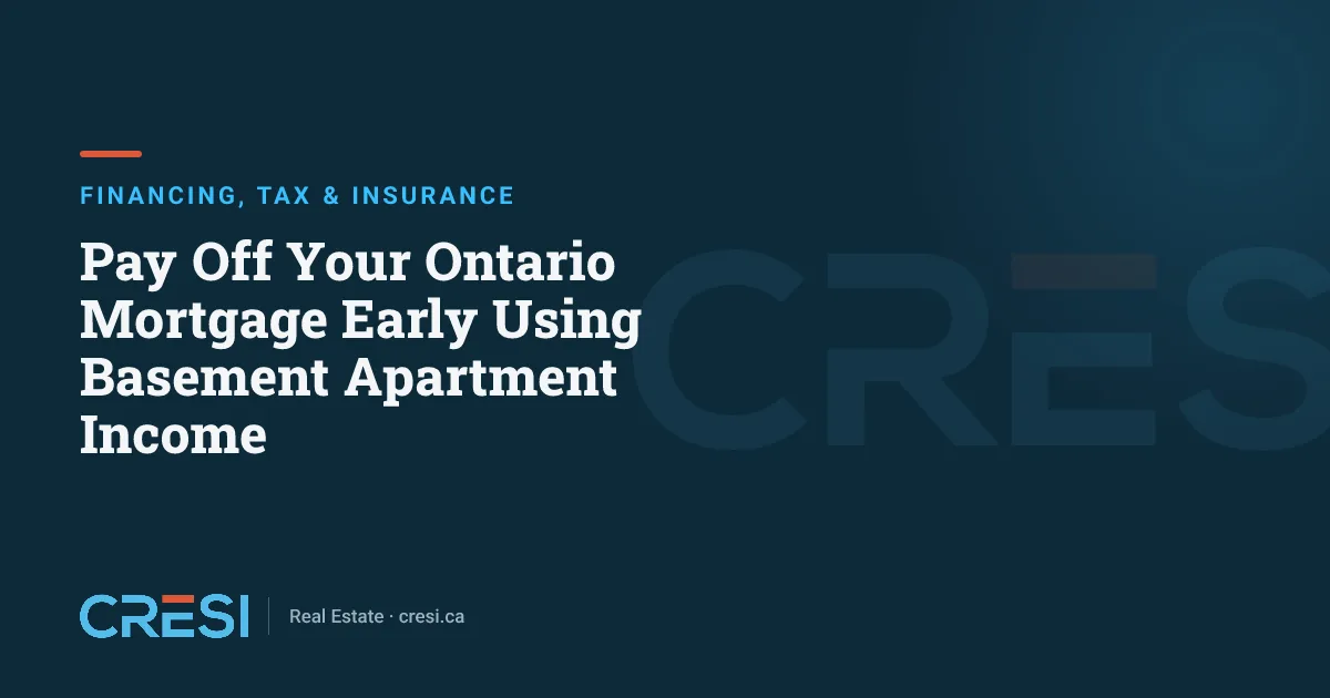 Pay Off Your Ontario Mortgage Early Using Basement Apartment Income