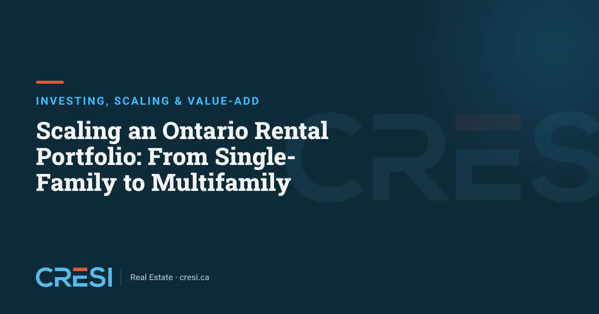 Scaling an Ontario Rental Portfolio: From Single-Family to Multifamily